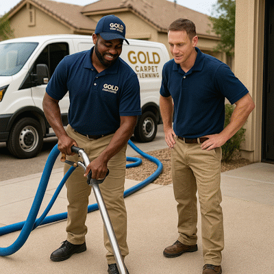 Professional carpet cleaning team working in Ahwatukee Foothills Phoenix